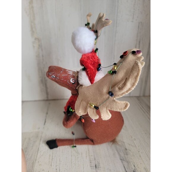 Annalee cozy Christmas moose string light plush decor - Picture 5 of 9